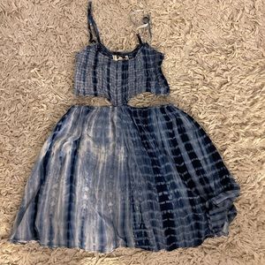 Blue cutout dress in XS